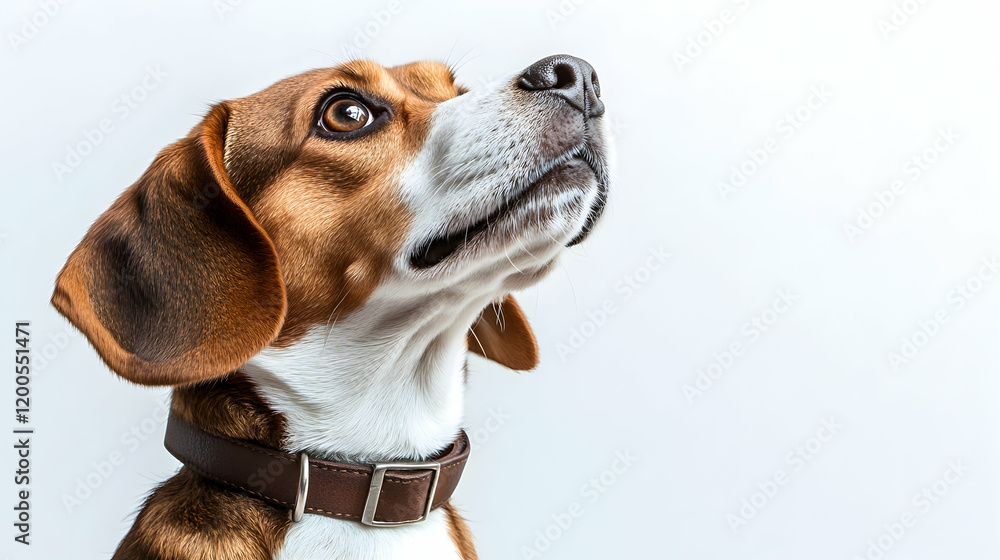 Beagle Dog Looking Upwards, puppy, canine, pet, animal, portrait Beagle Dog Looking Upwards, puppy, canine, pet, animal, portrait