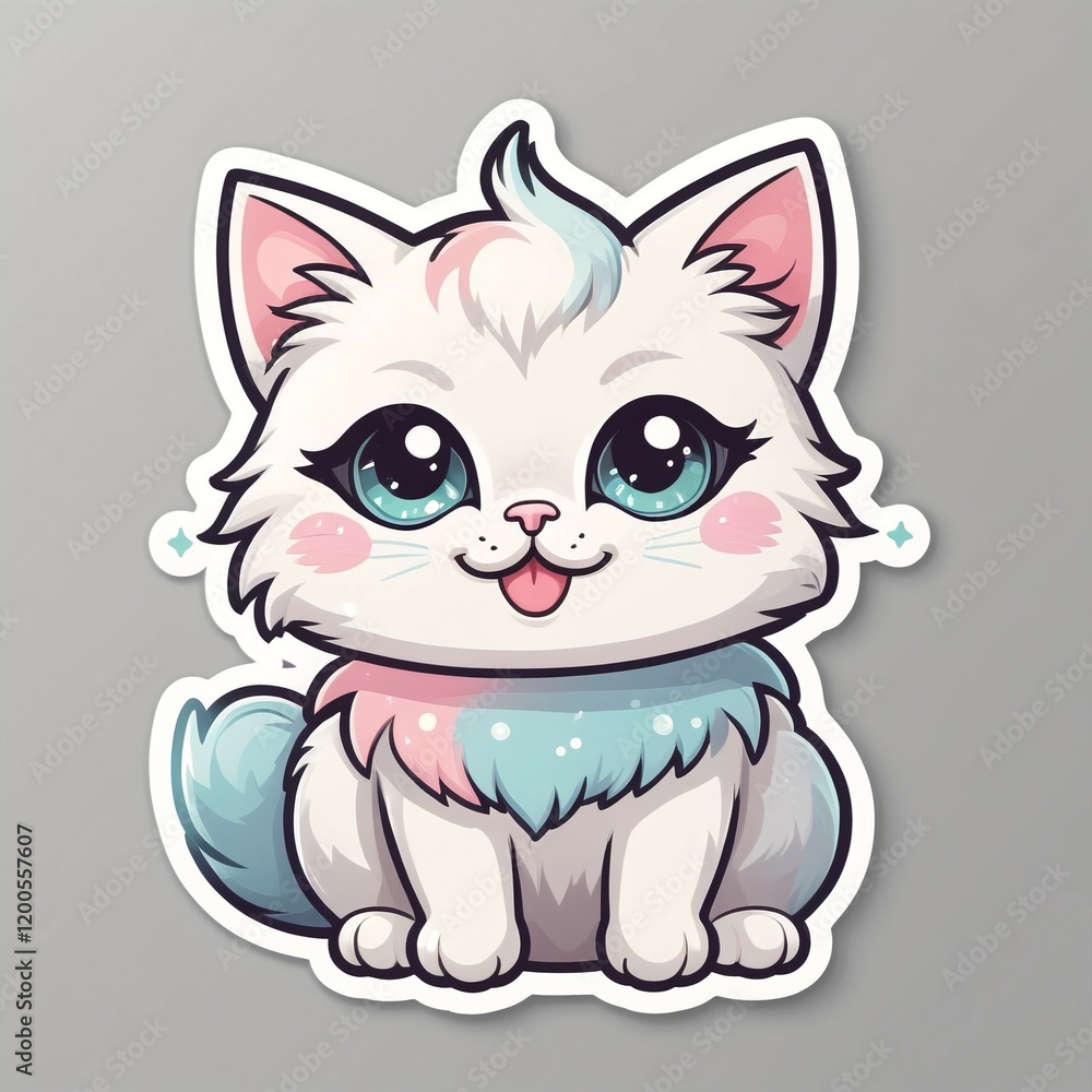 Cat Sticker , Kitty decal, Feline sticker, Cat illustration, Kitten badge, Cat design, Purrfect sticker, Cat motif, Feline graphic, Cat-themed sticker, Whiskered sticker. Cat Sticker , Kitty decal, Feline sticker, Cat illustration, Kitten badge, Cat design, Purrfect sticker, Cat motif, Feline graphic, Cat-themed sticker, Whiskered sticker.