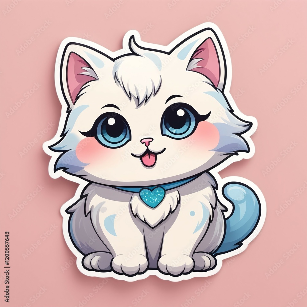 Cat Sticker , Kitty decal, Feline sticker, Cat illustration, Kitten badge, Cat design, Purrfect sticker, Cat motif, Feline graphic, Cat-themed sticker, Whiskered sticker. Cat Sticker , Kitty decal, Feline sticker, Cat illustration, Kitten badge, Cat design, Purrfect sticker, Cat motif, Feline graphic, Cat-themed sticker, Whiskered sticker.