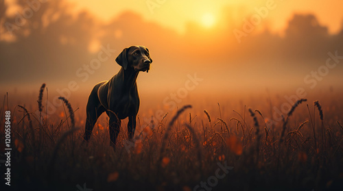 Lion and dog illustration in an autumn-themed cartoon style featuring cute animal characters.

