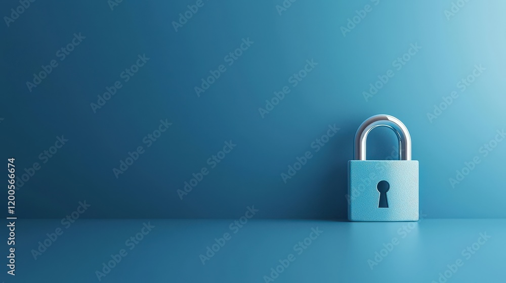 Blue Lock on a Minimalist Background Blue Lock on a Minimalist Background