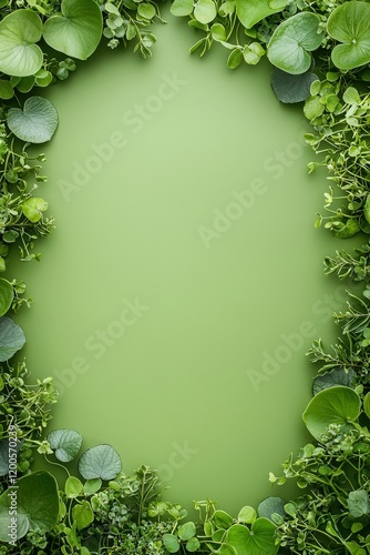 Wallpaper Mural Fresh Green Leaves Frame for Nature Background Torontodigital.ca