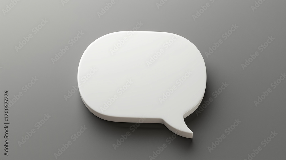 3D blank white speech bubble isolated 3D blank white speech bubble isolated