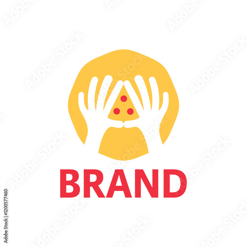 Handmade pizza logo. Modern, unique, simple.
