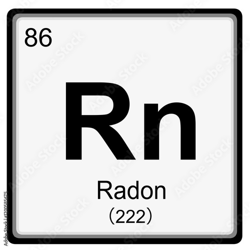 Periodic table of element: radon