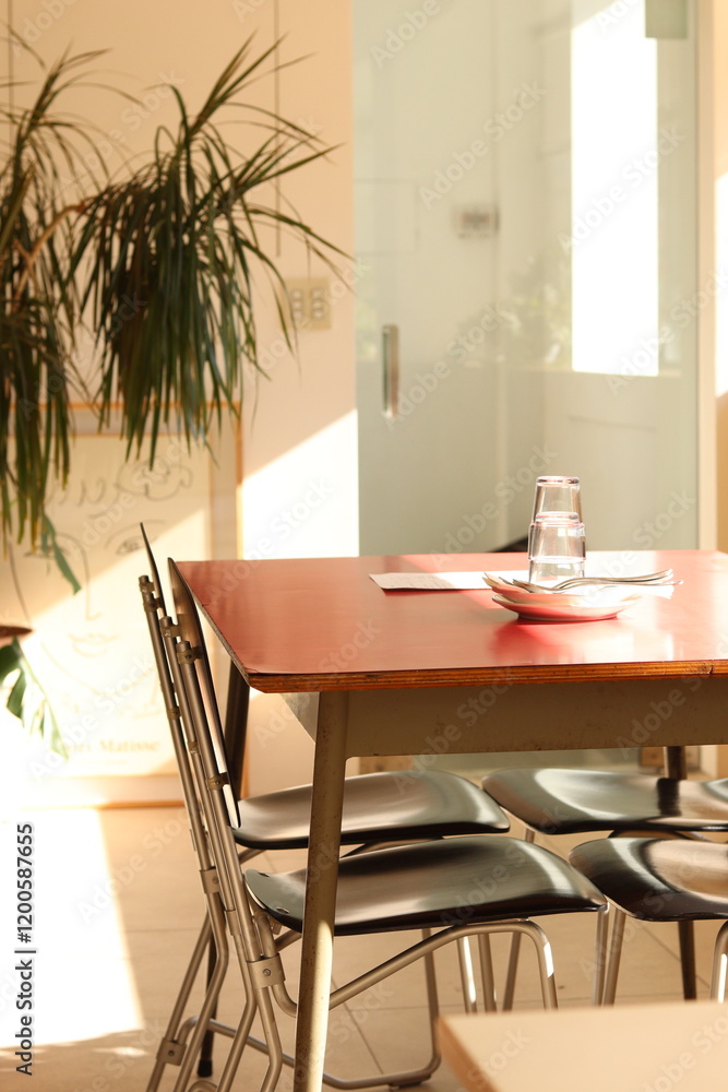 Obraz premium table and chairs in restaurant