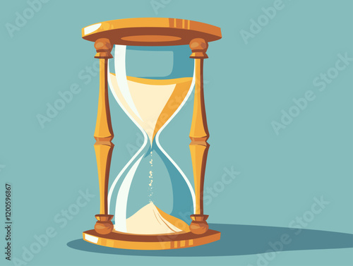 Time Is Running Out: Animated Hourglass with Vanishing Sands