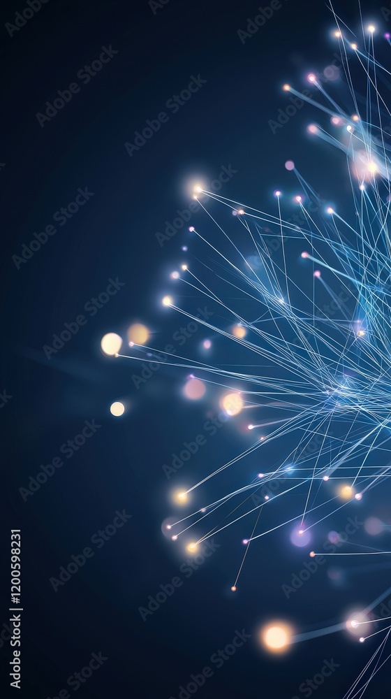 Abstract Light Trails on a Dark Background Abstract Light Trails on a Dark Background