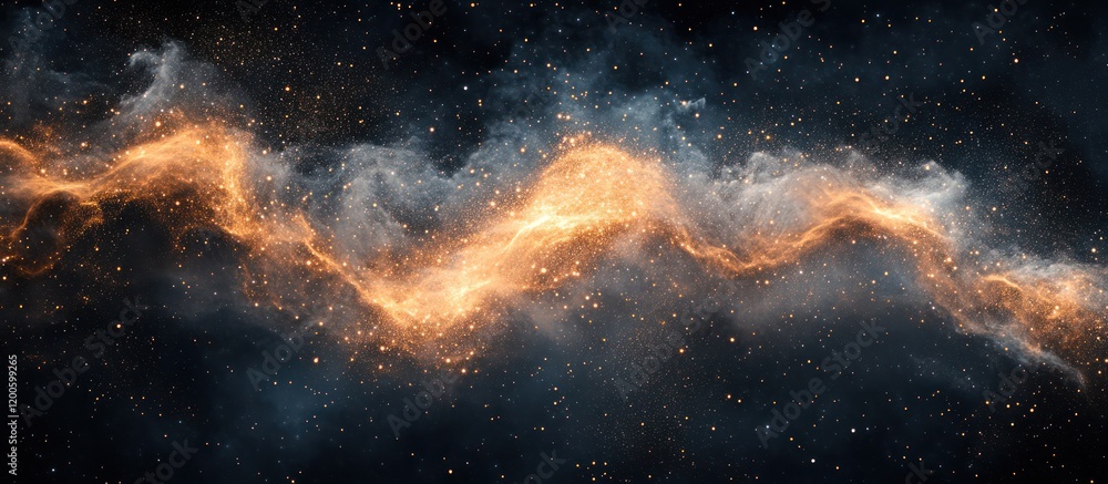 Cosmic Fire River, Nebula Background Cosmic Fire River, Nebula Background