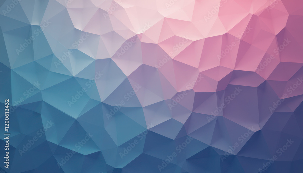 Obraz premium Geometric abstract background with pink and blue low poly design for modern graphics