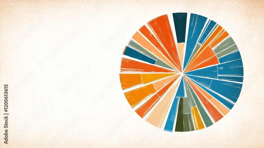 Obraz premium Abstract Circular Data Visualization Chart Graphic