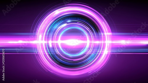 Abstract Circular Light Technology Design