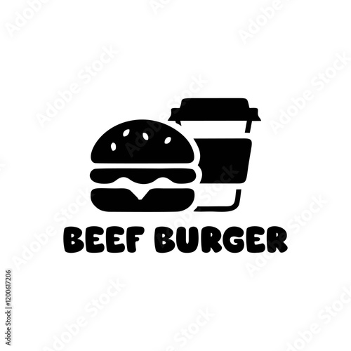  Fast food logo, Logo illustration, emblem, label, Burger vintage logo design