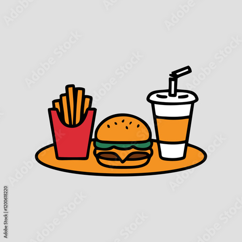 Burger house logo. Logotype for restaurant or cafe or fast food. Vector illustration