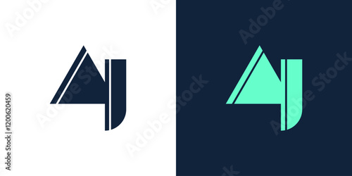 AJ letter icon logo vector design business