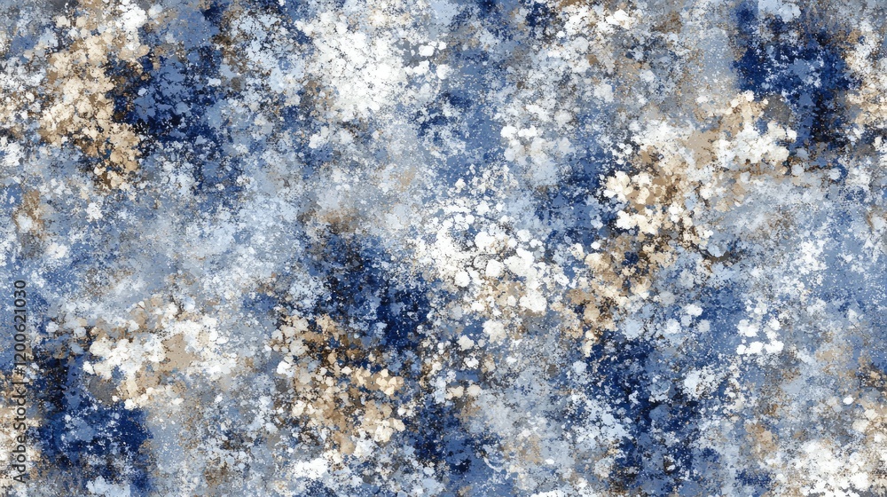 Obraz premium Abstract blue and beige paint splatter texture background for design