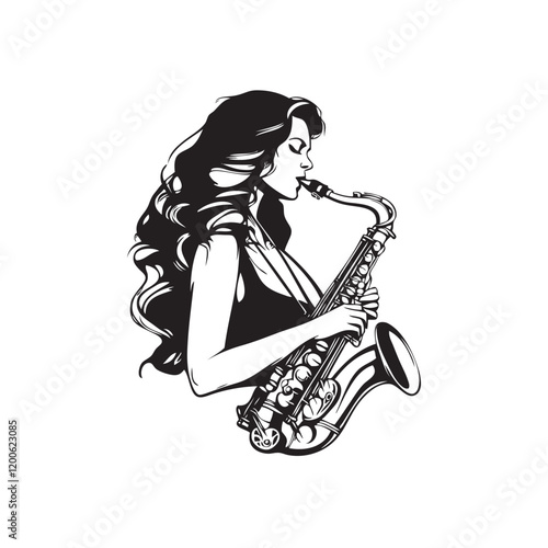 saxophone player silhouette