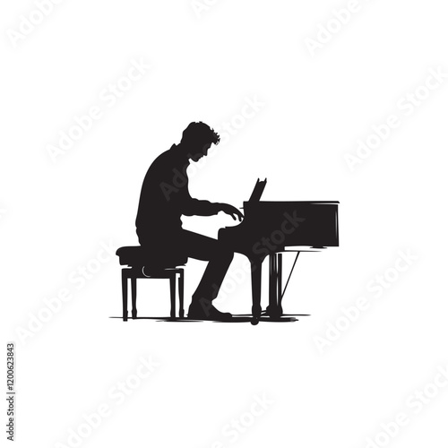 man playing piano