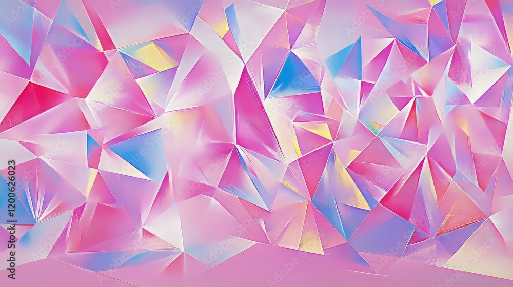 Fototapeta premium Abstract Pink Crystal Geometric Pattern Design