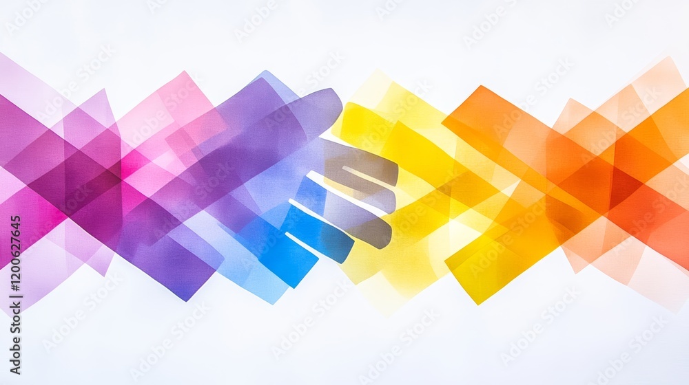 Abstract Rainbow Hues Intertwined Design Abstract Rainbow Hues Intertwined Design