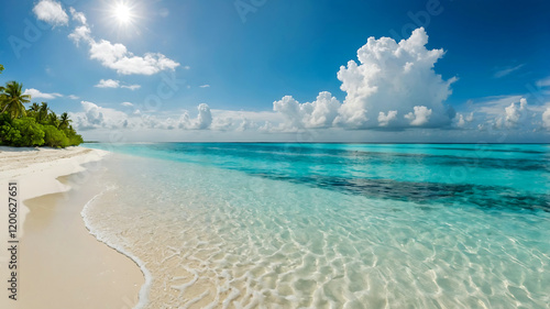 Fototapeta Naklejka Na Ścianę i Meble -  Beautiful sandy beach