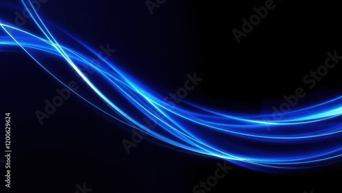 a close up of a blue wave on a black background, 