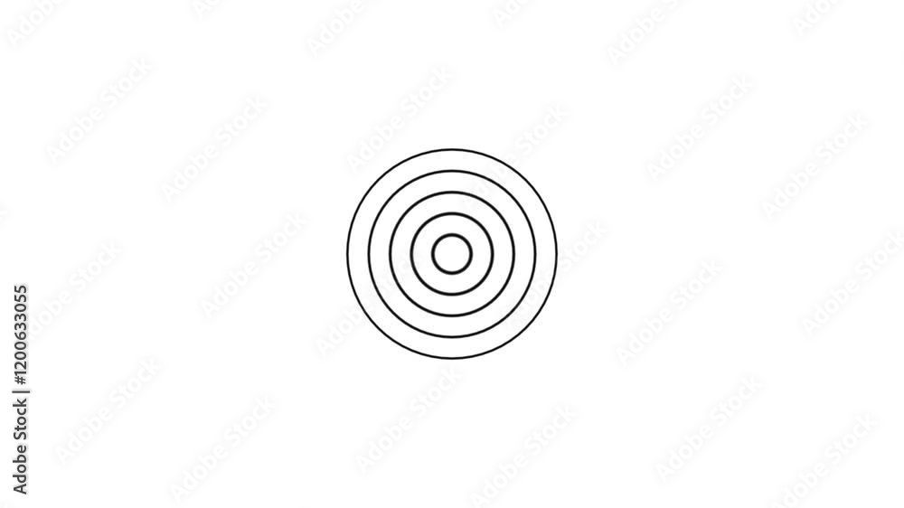 Radio waves animation on background Radio waves animation on background