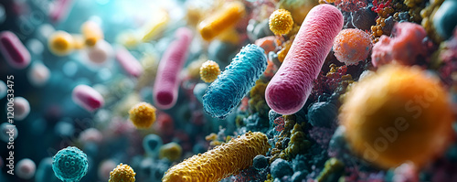 Colorful Microbes Thrive in Biofilm photo