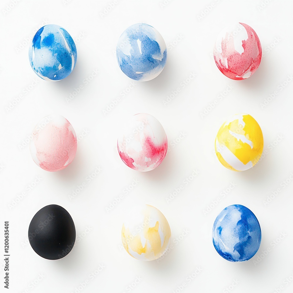 Easter eggs featuring various intricate patterns in a wide array of bright colors. These round, beautifully decorated eggs are ideal for celebrating the Easter holiday Easter eggs featuring various intricate patterns in a wide array of bright colors. These round, beautifully decorated eggs are ideal for celebrating the Easter holiday