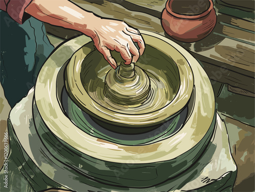 Potter's Precision: Capturing the Rhythmic Dance of Clay and Crafting