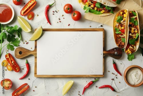 Flawless Visual of Traditional Mexican Food Restaurant Menu Mock Up Design