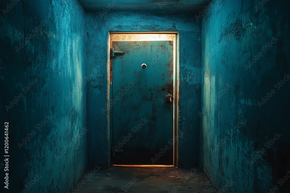 Storm Shelter in a Basement Sheltering, Door Locking for Safety During Emergencies Storm Shelter in a Basement Sheltering, Door Locking for Safety During Emergencies