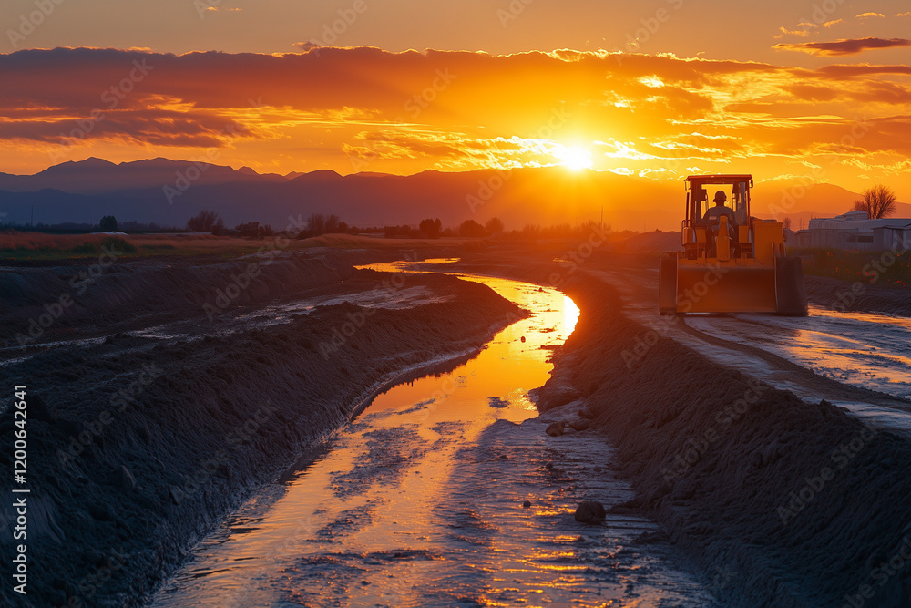 Trencher Carves Irrigation Channels Underground for Efficient Water Distribution Trencher Carves Irrigation Channels Underground for Efficient Water Distribution