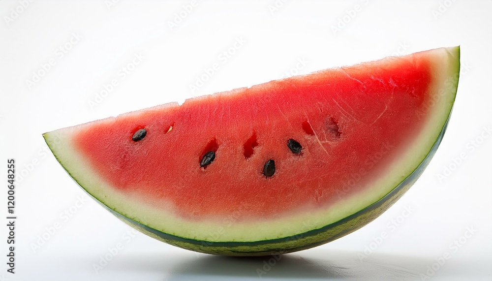 A juicy slice of watermelon on a white background. A juicy slice of watermelon on a white background.