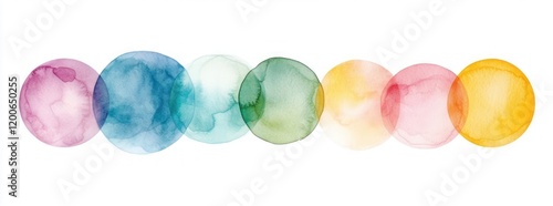 Watercolor Circles Graphic Design Minimalistic Soft Palette