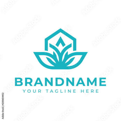 Lotus Home Logo, symbolizes peace, balance, and serenity within a home