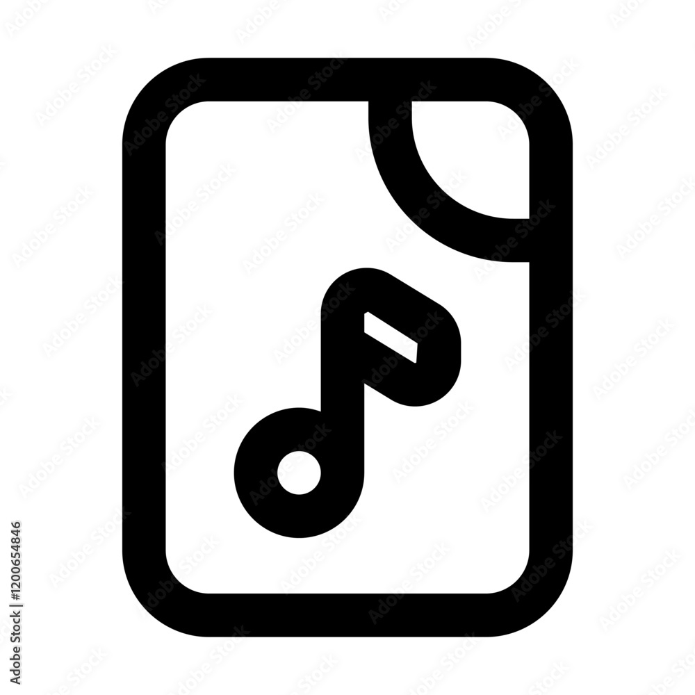 Note Music icon vector illustration style Note Music icon vector illustration style