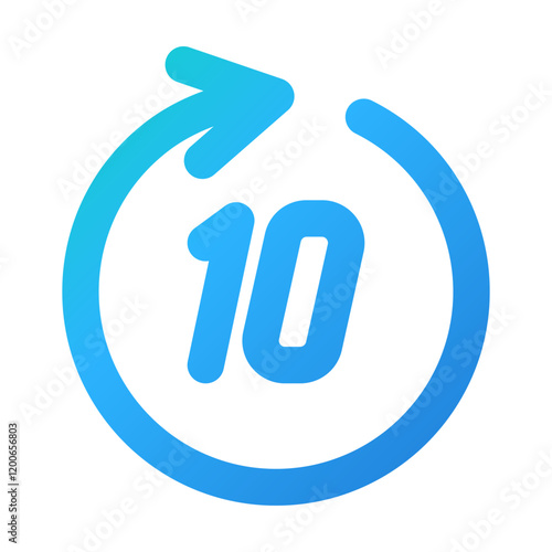 5 10 15 second forward backward vector illustration style