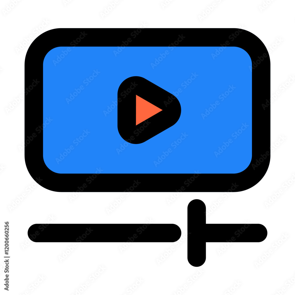 Play icon vector illustration style Play icon vector illustration style