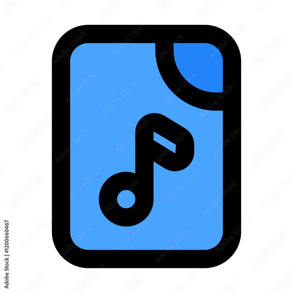 Note Music icon vector illustration style Note Music icon vector illustration style