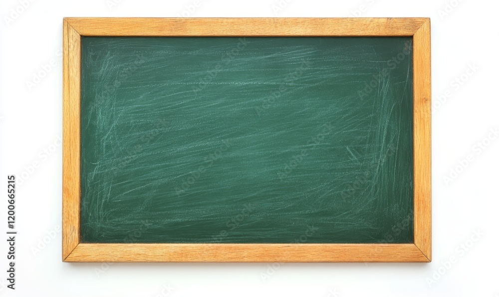 Empty green chalkboard with wooden frame on white background. Empty green chalkboard with wooden frame on white background.