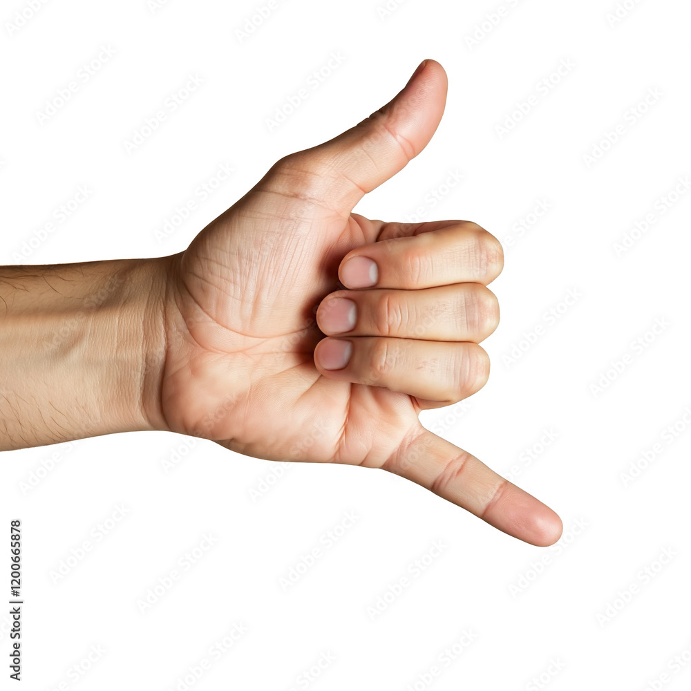 hang loose gesture path isolated on white hang loose gesture path isolated on white