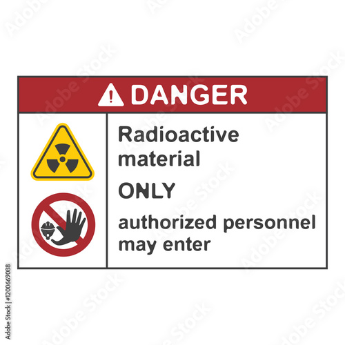 radioactive material flat symbol