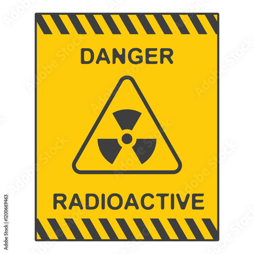 radioactive material flat symbol