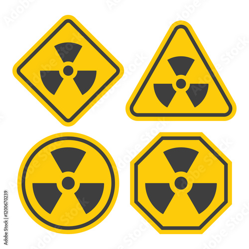 radioactive material flat symbol