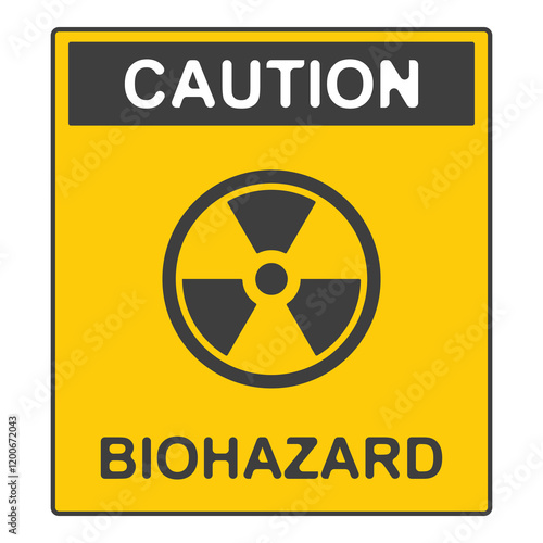 radioactive material flat symbol