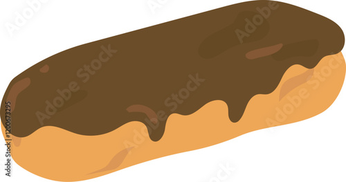 チョコレートのかかったエクレア