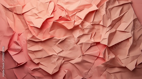 Wallpaper Mural Crumpled pink paper texture creates an artistic background for creative projects and designs. Torontodigital.ca