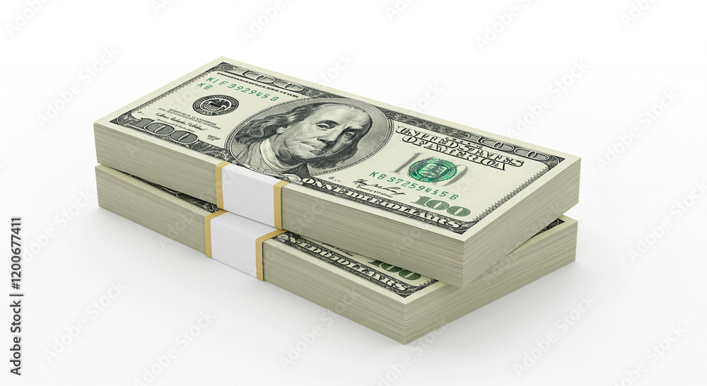 Stacks of Hundred Dollar Bills US Currency Wealth Finance Money Cash Stacks of Hundred Dollar Bills US Currency Wealth Finance Money Cash