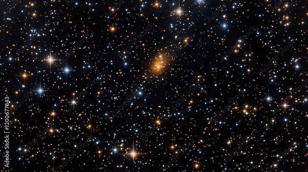 Fototapeta premium dark sky filled with countless stars, with the constellations clearly visible, offering a sense of scale and beauty as the light from distant stars stretches across the night.